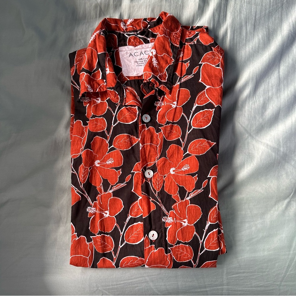 nwot acacia mid pacific aloha shirt